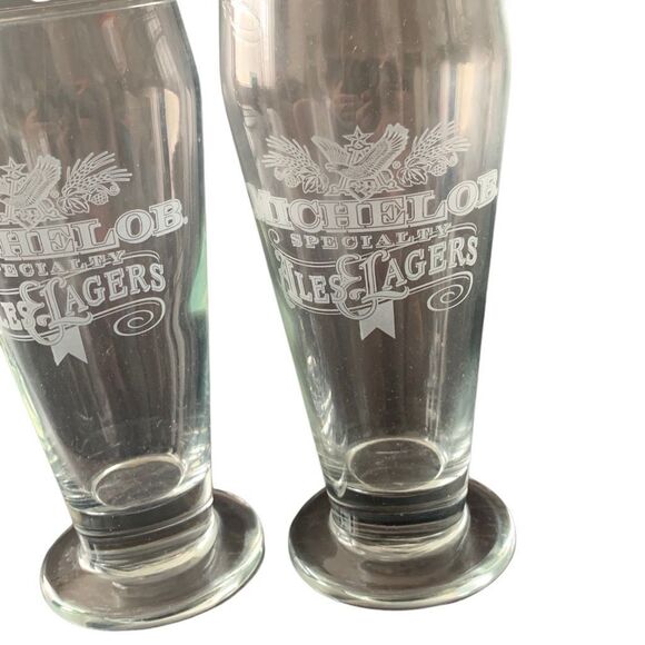 Vintage Michelob Lot of 2 Special ALES LAGERS Etched Glass Perfect for Collect - Picture 7 of 10